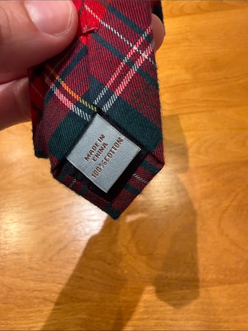 Class Club Red Green and Navy Plaid Tie